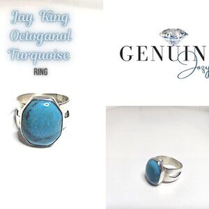 Jay King Signed Turquoise Native Sterling Silver Ring